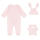 Baby Girls Pink Bunny Babygrow Gift Set, 1, hi-res