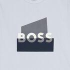 Boys Mini Me Blue Logo T-Shirt, 1, hi-res