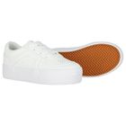 Girls White Chunky Faux Leather Platform Trainers, 1, hi-res