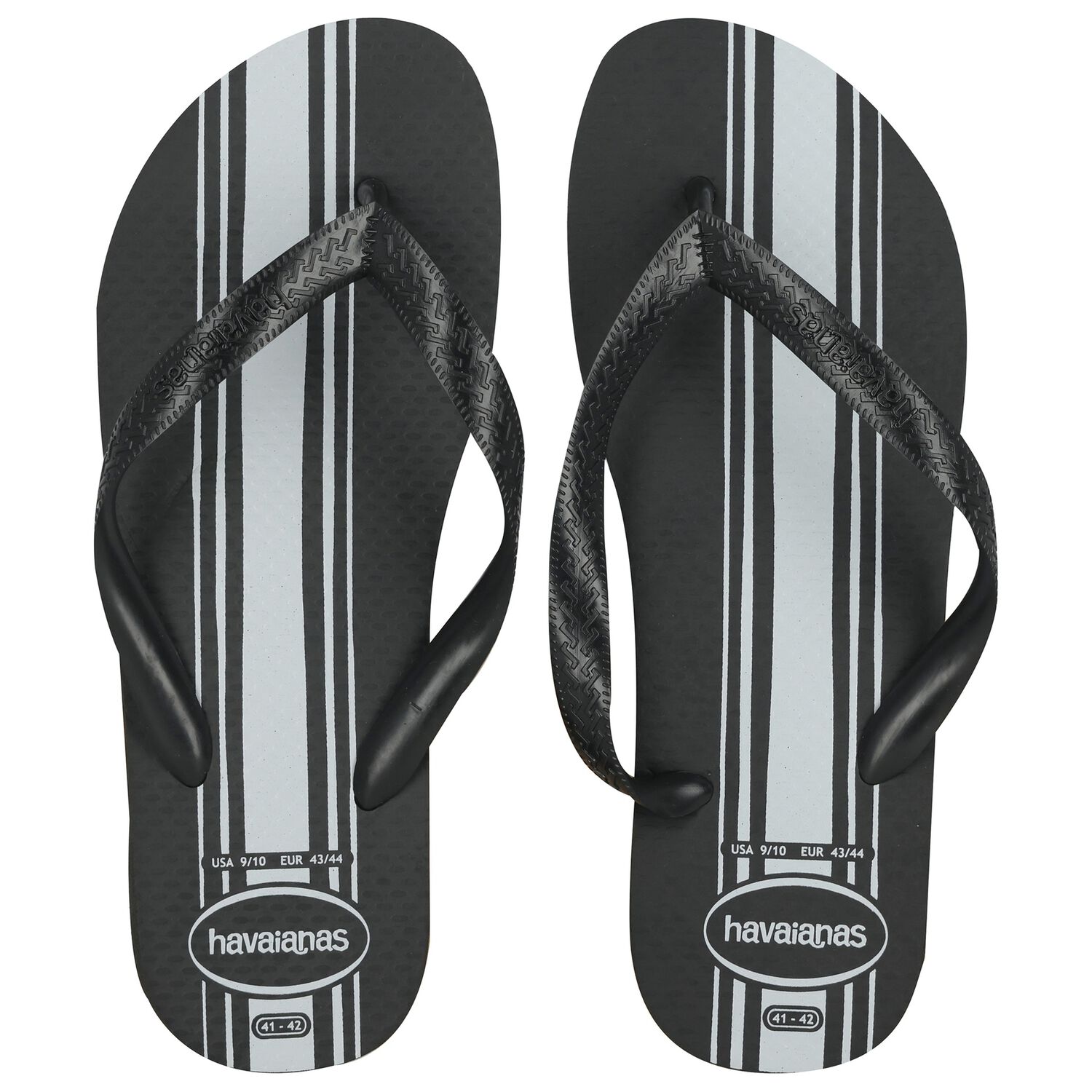Black Logo Flip Flops, 1, hi-res