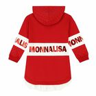 Girls Red & White Hooded Dress, 1, hi-res