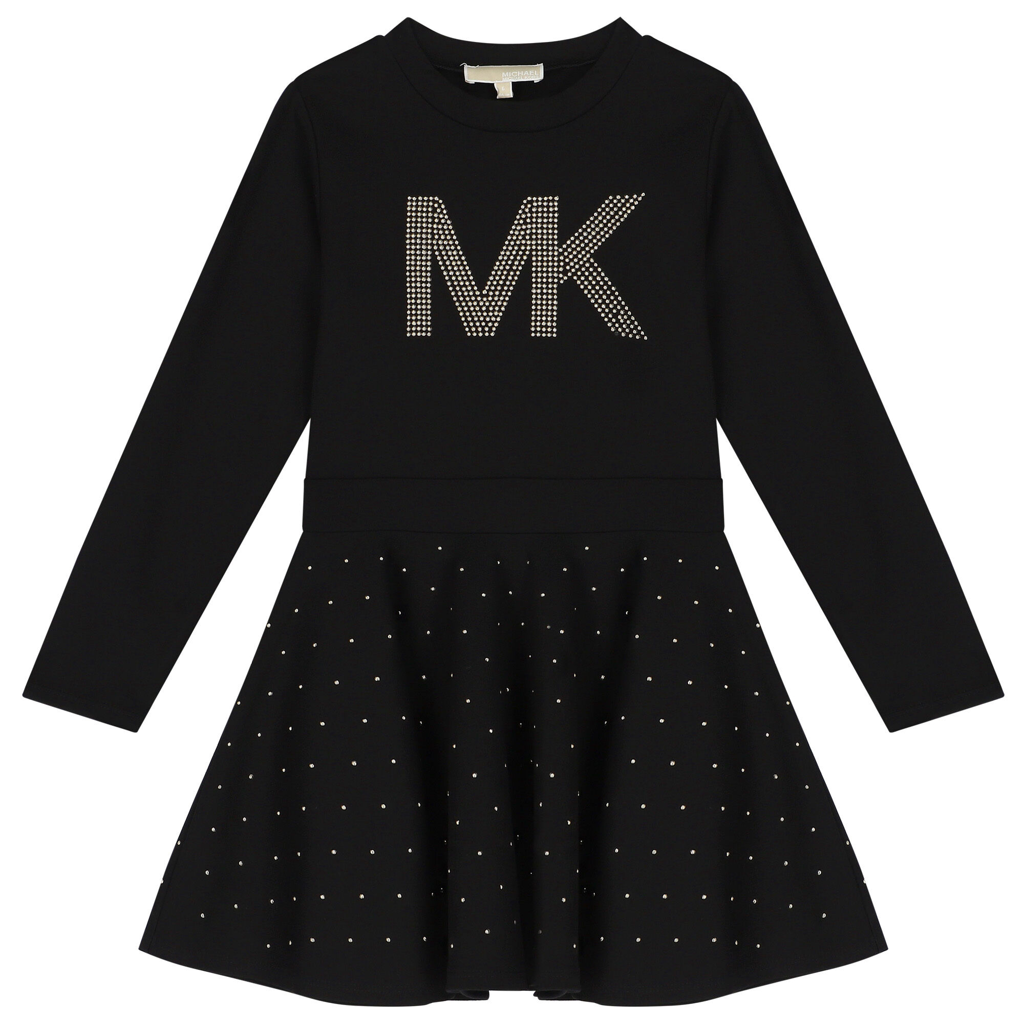 MICHAEL KORS Girls Black Logo Dress Junior Couture UK