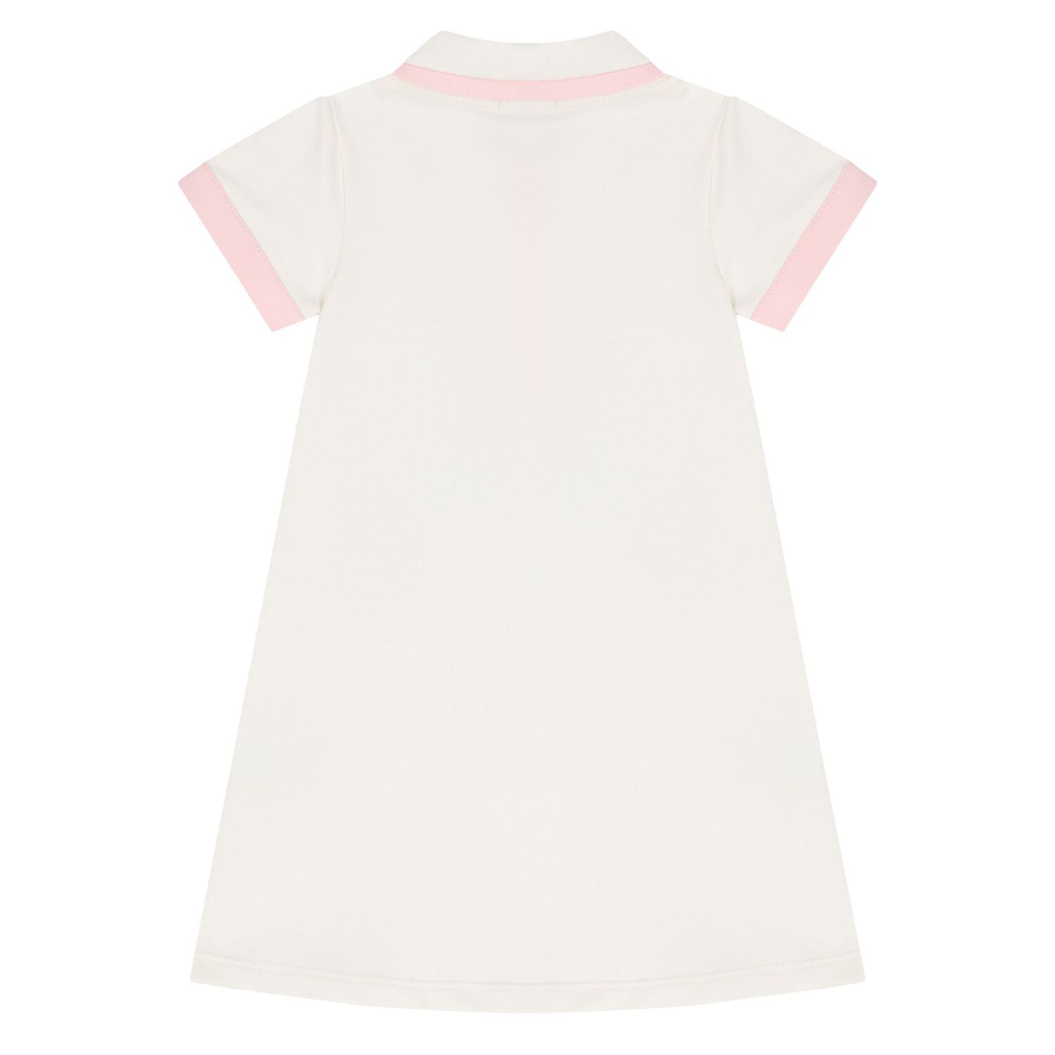 Younger Girls Ivory Logo Polo Dress, 1, hi-res