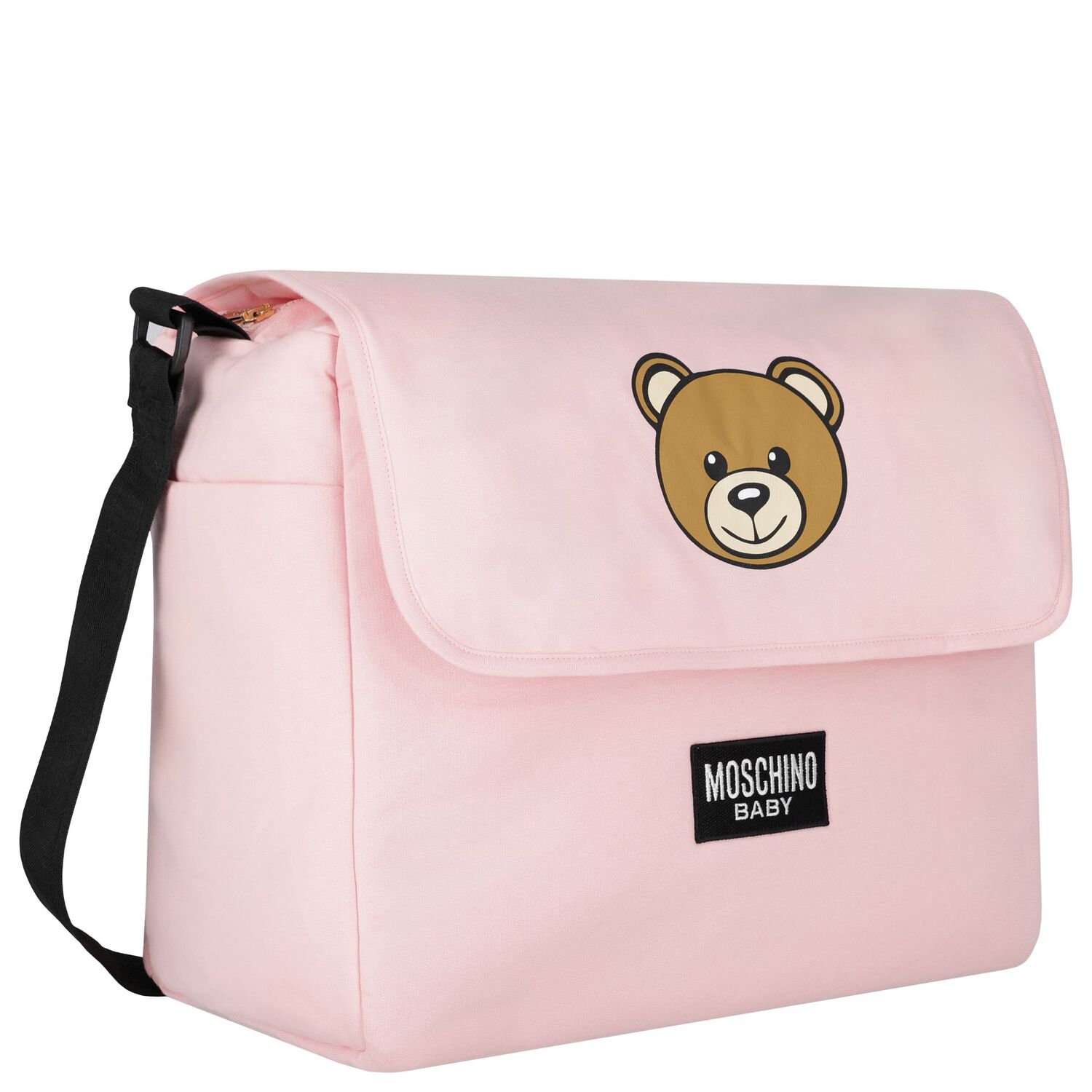 Pink Teddy Bear Logo Baby Changing Bag, 3, hi-res