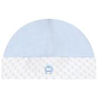 Baby Boys Blue & White Logo Hat, 1, hi-res