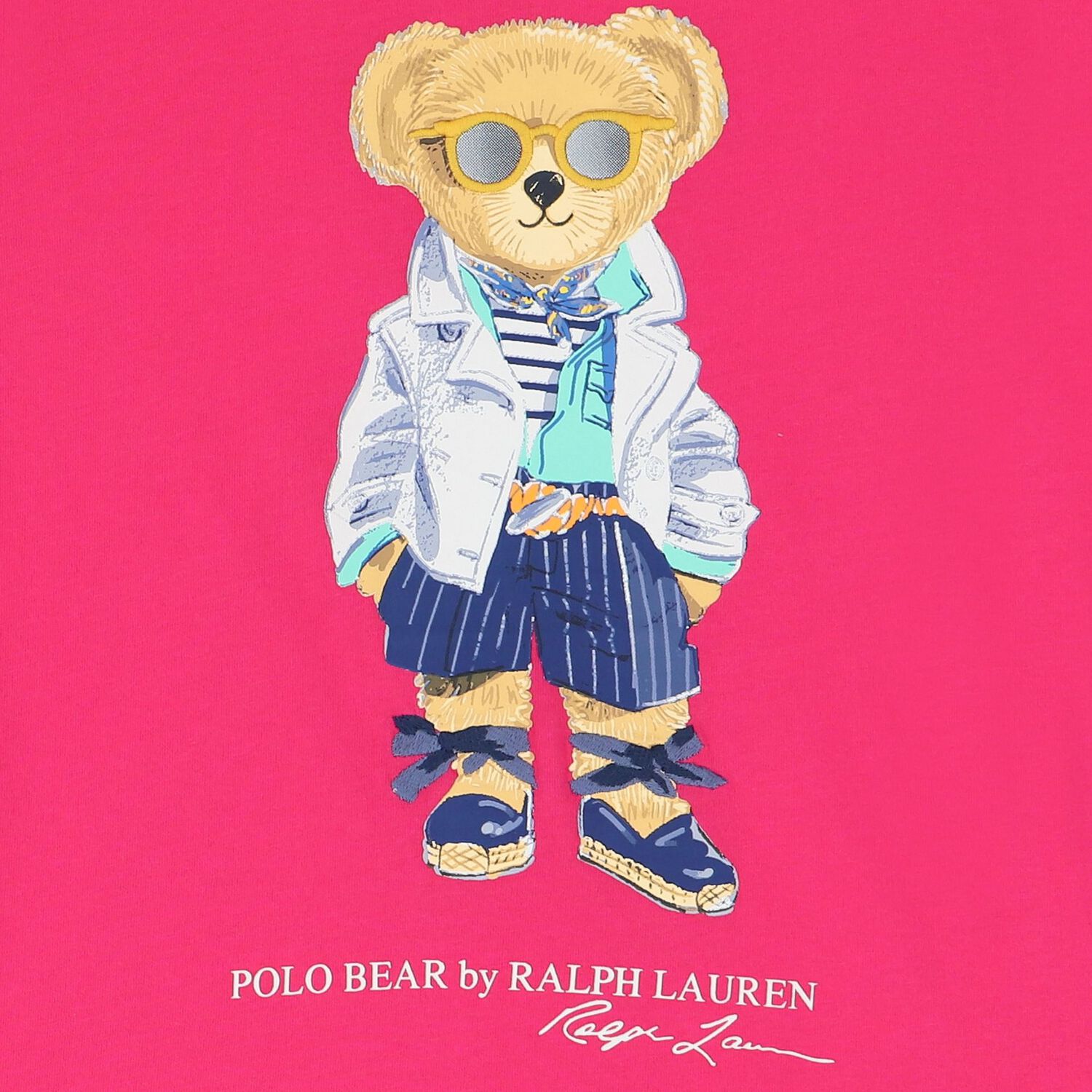 Girls Pink Polo Bear T-Shirt, 1, hi-res
