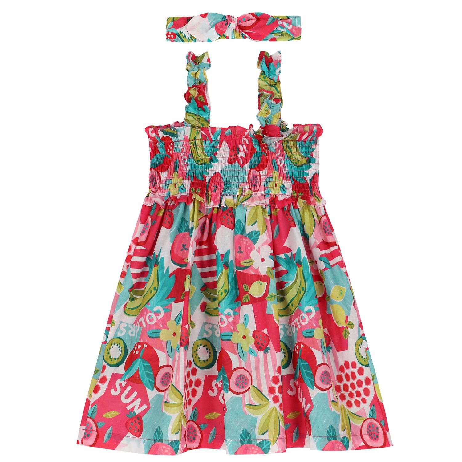 Girls Pink & Aqua Dress Set, 1, hi-res image number null