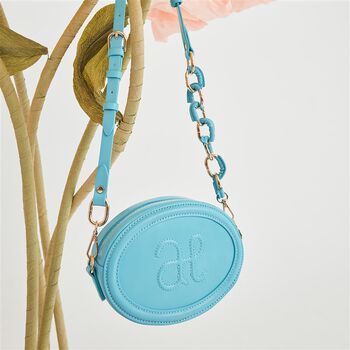 Girls Blue Logo Handbag