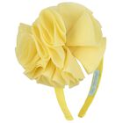 Girls Yellow Flower Headband, 3, hi-res