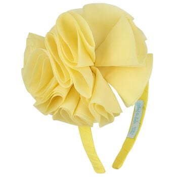 Girls Yellow Flower Headband