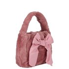 Girls Pink Faux Fur Handbag, 1, hi-res