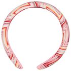 Girls White & Pink Zigzag Headband, 2, hi-res