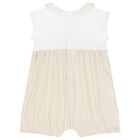 Baby Girls Beige & White Cotton Rompers ( 2-Pack ), 2, hi-res