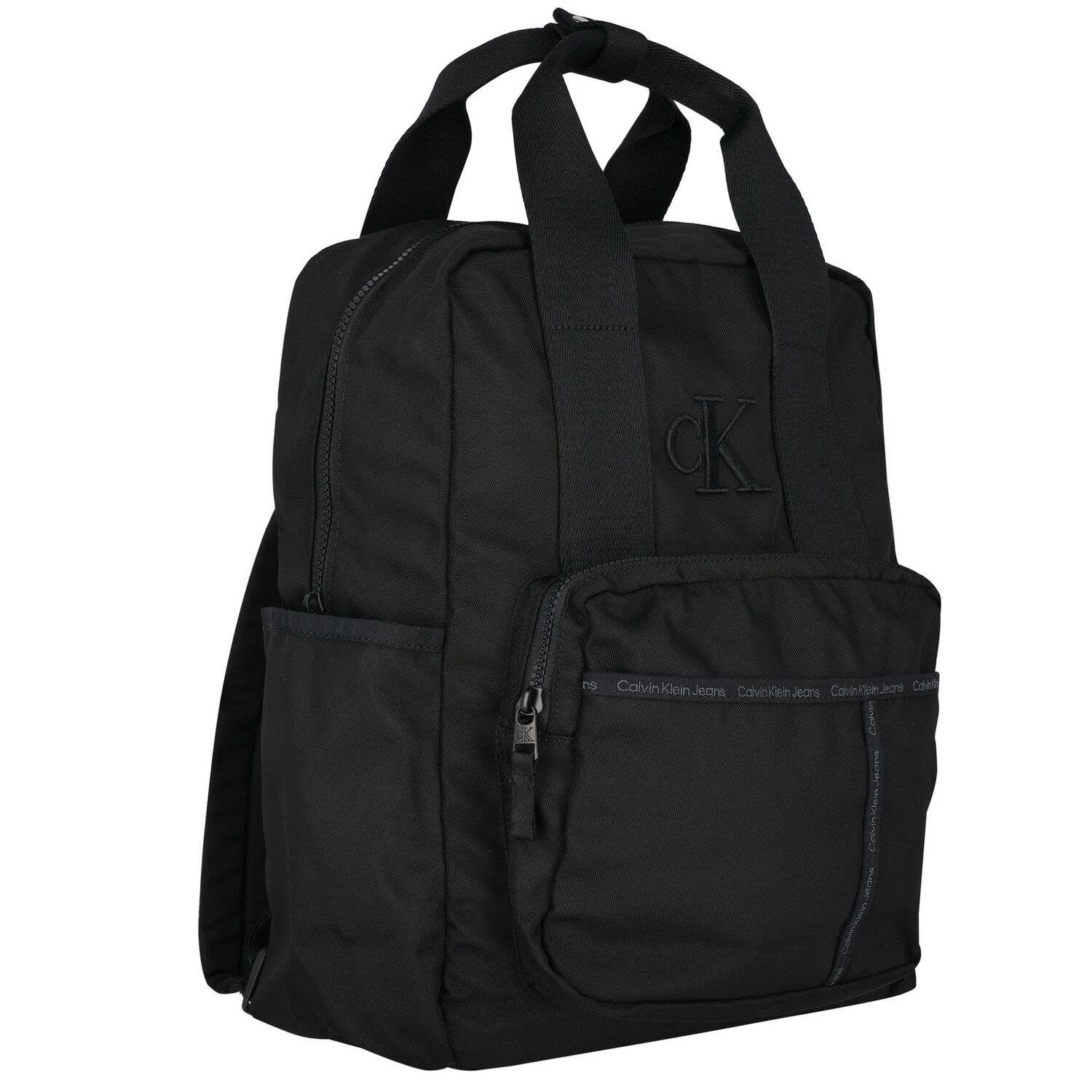 Black Logo Backpack, 1, hi-res