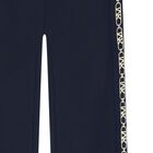 Girls Navy Blue Logo Joggers, 2, hi-res