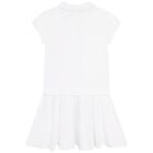 Girls White Logo Polo Dress, 1, hi-res