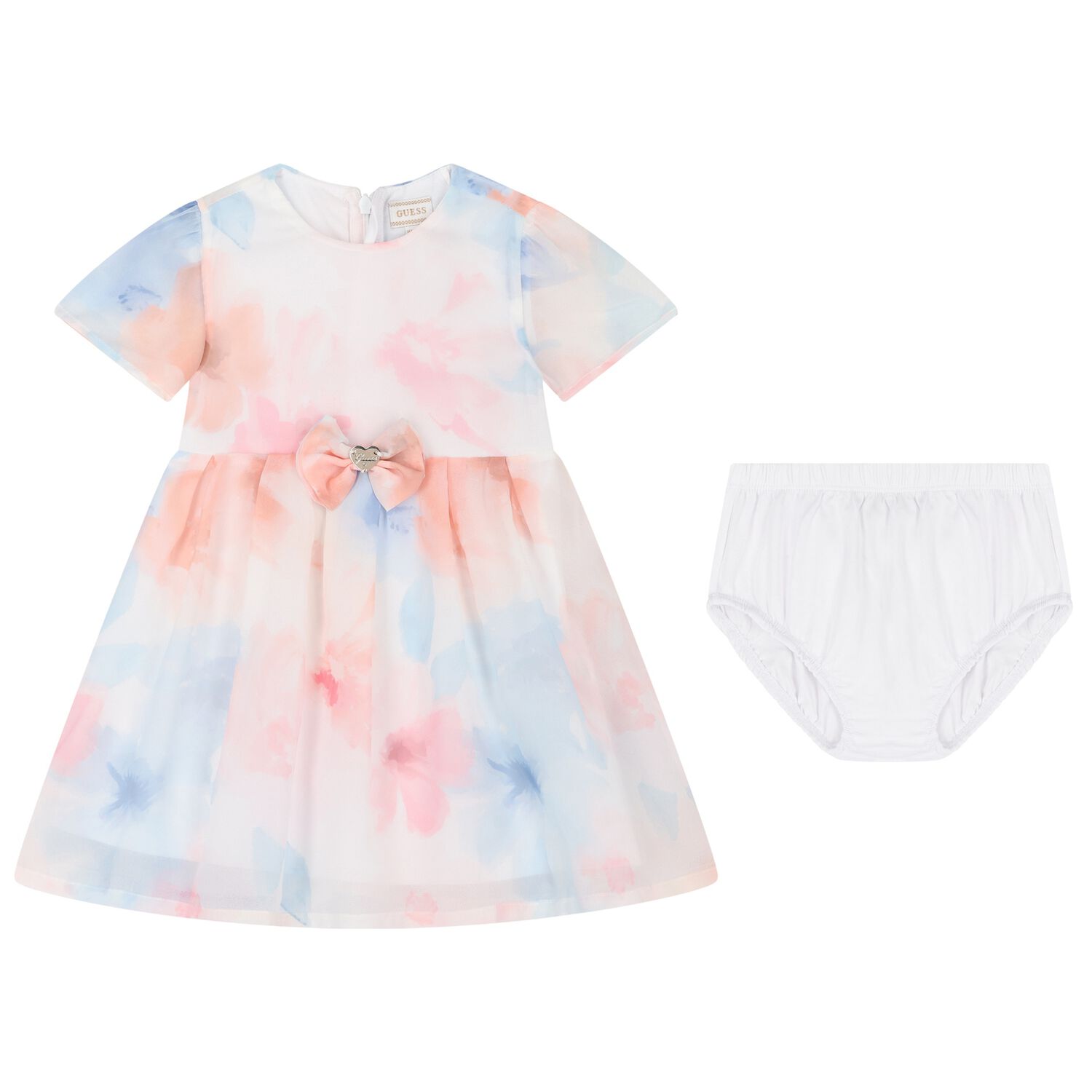 Baby Girls Multi-Coloured Chiffon Dress Set, 1, hi-res