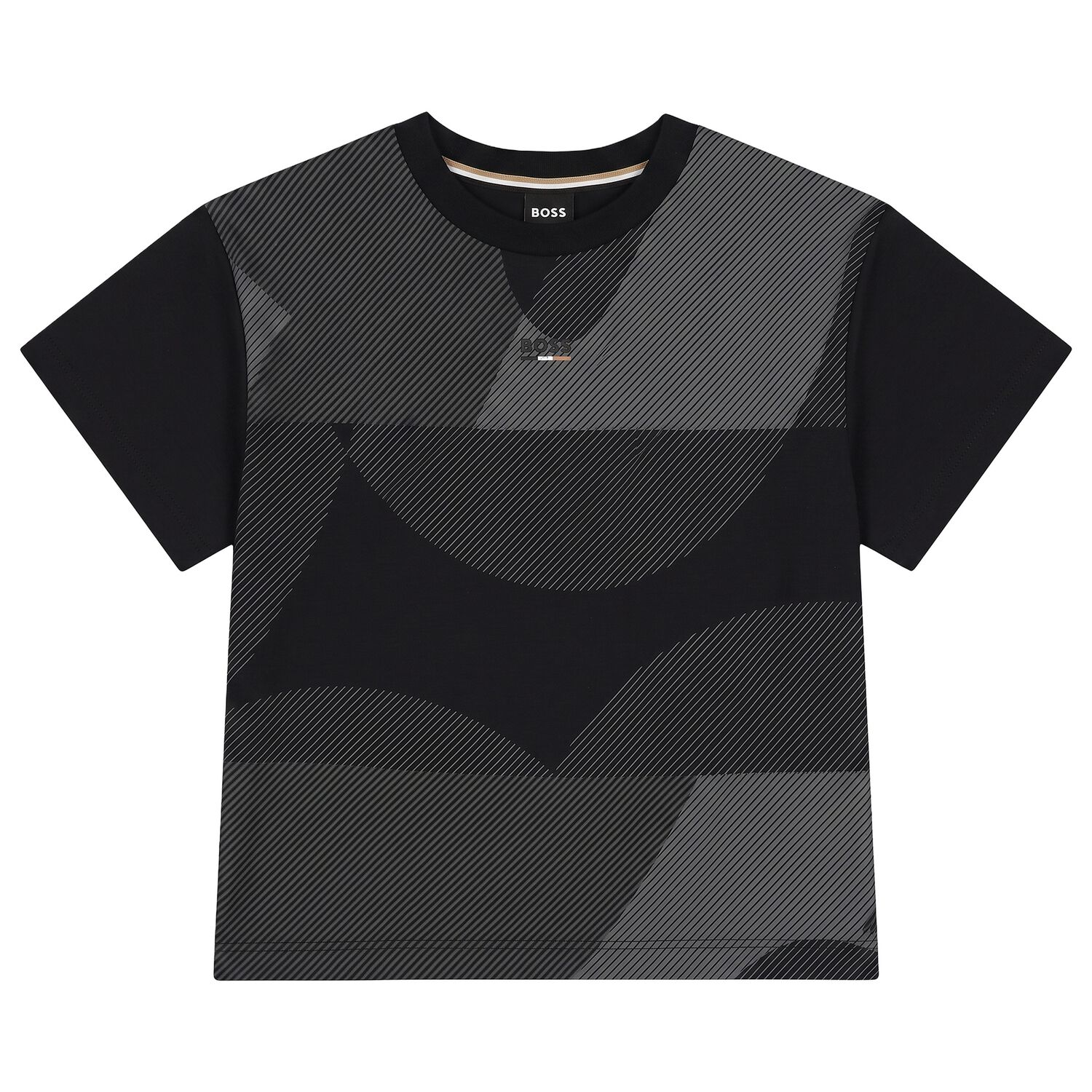 Boys Black & Grey Logo T-Shirt, 1, hi-res