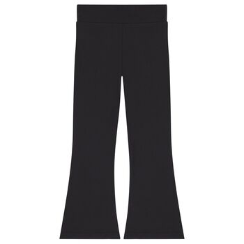 Girls Black Logo Leggings