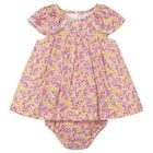 Baby Girls Pink Floral Dress Set, 1, hi-res