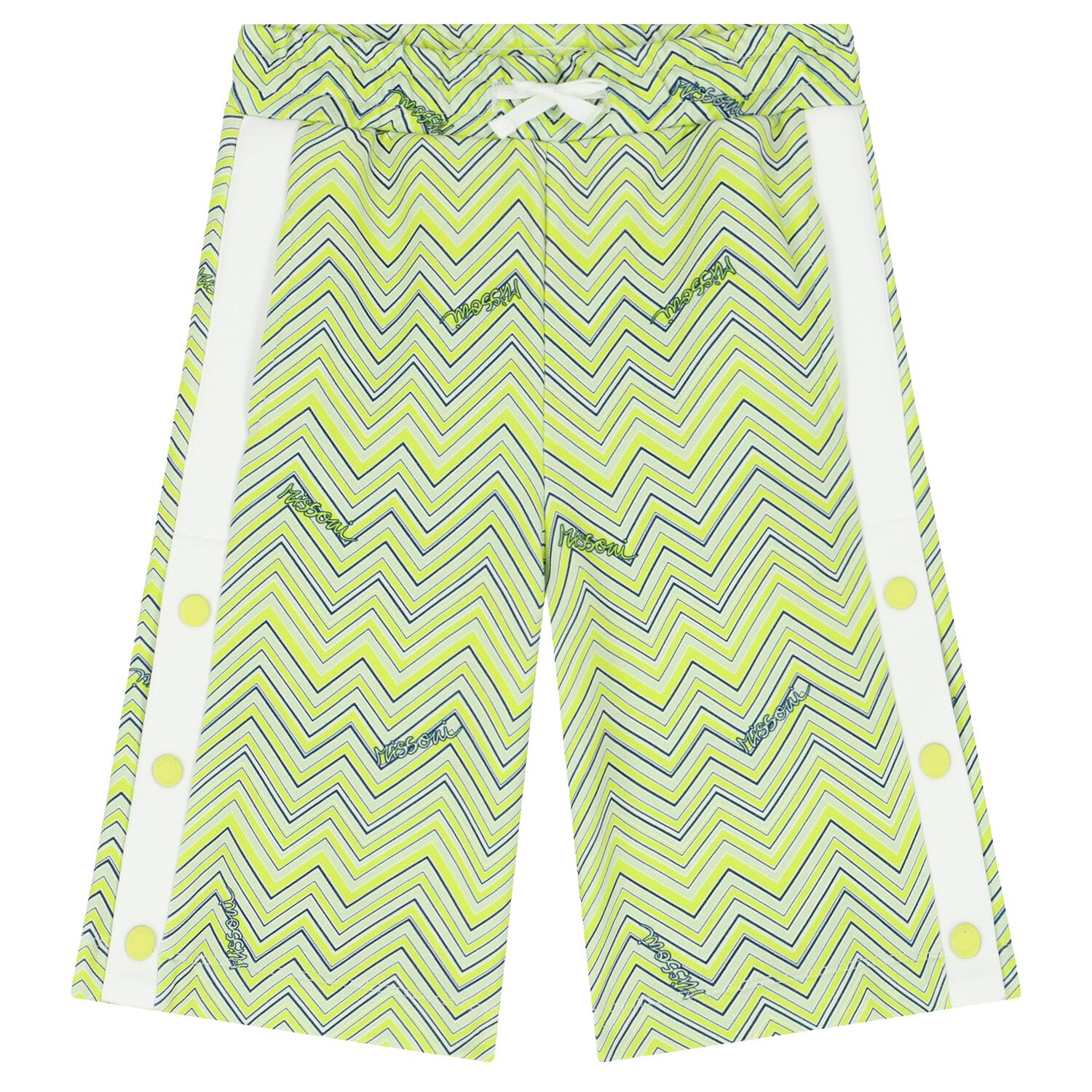 Boys Green Zigzag Shorts, 1, hi-res