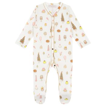 Baby Girls Ivory Sweetie Pie Babygrow