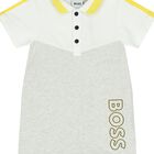 Baby Boys Grey Logo Polo Romper, 3, hi-res