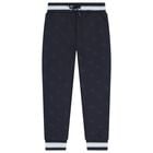 Boys Navy Blue Logo Joggers, 1, hi-res