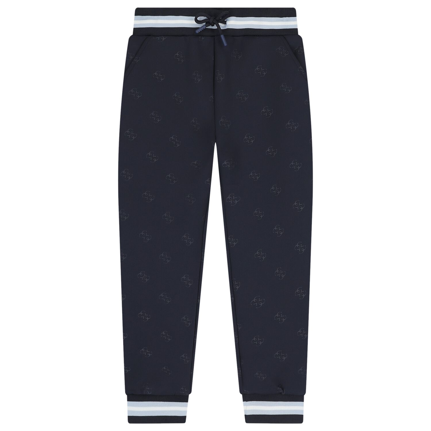 Boys Navy Blue Logo Joggers, 1, hi-res