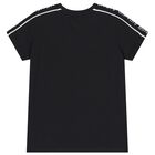 Boys Black Logo T-Shirt, 1, hi-res