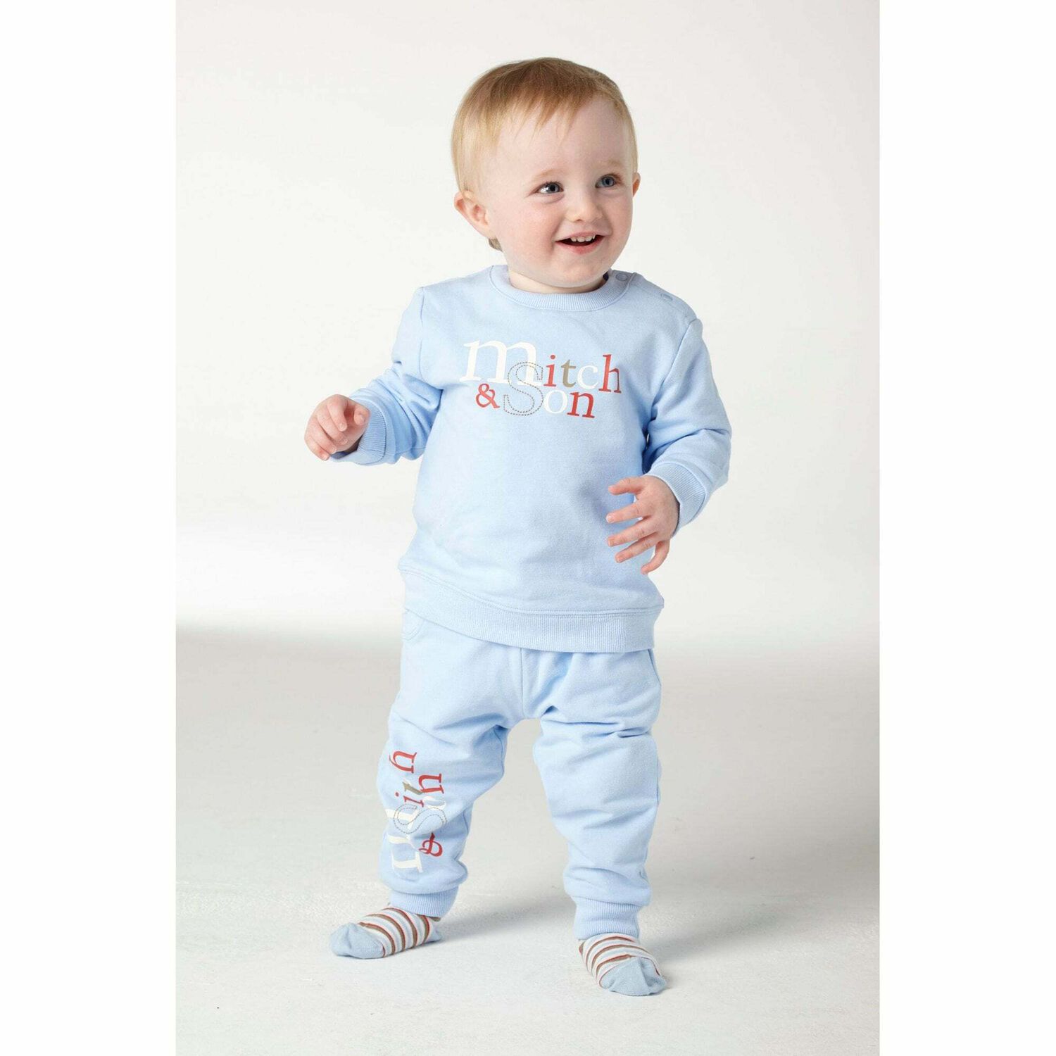 Boys Blue Striped Socks, 1, hi-res