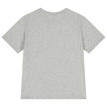 Boys Grey Bug logo T-Shirt