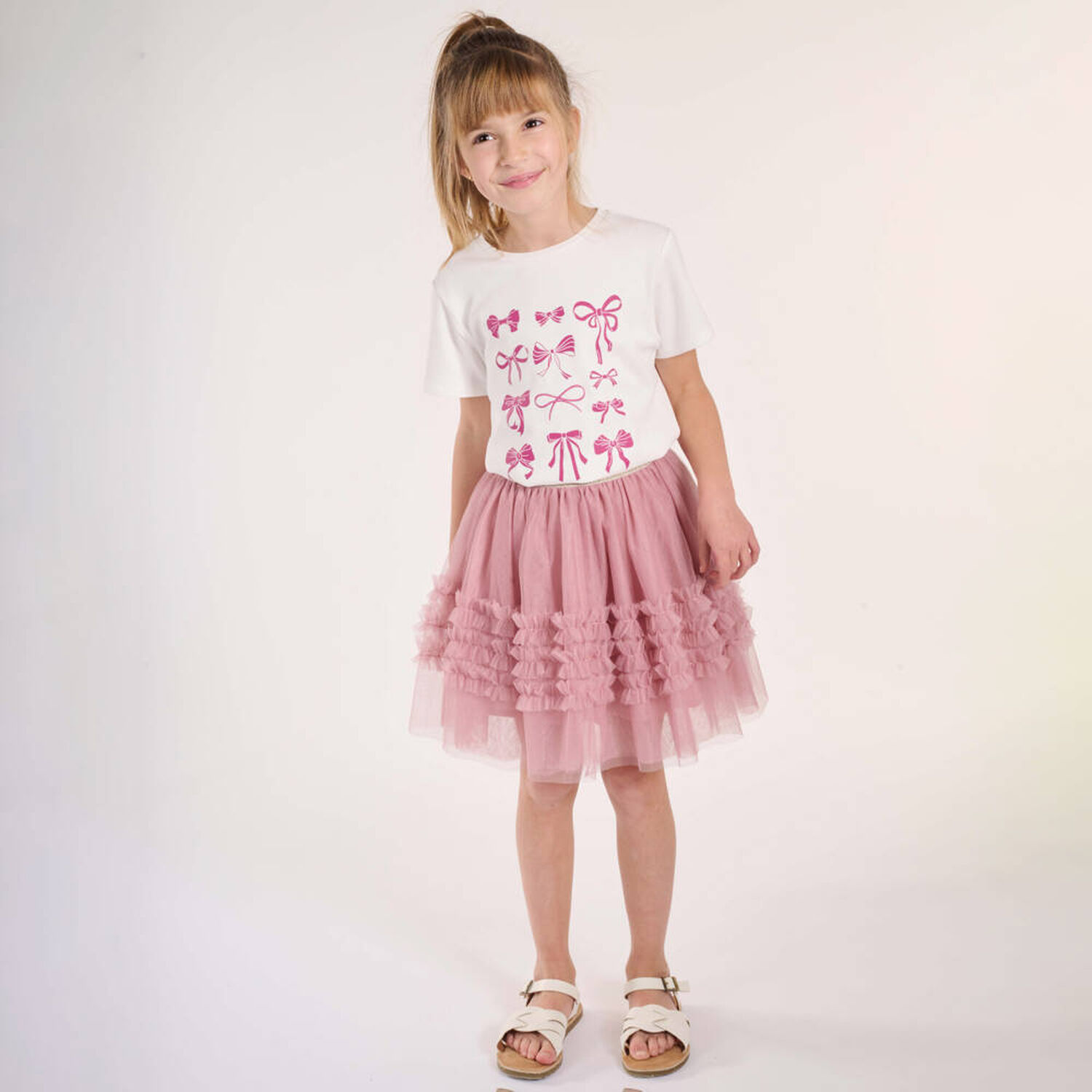 Girls Pink Tulle Skirt, 1, hi-res image number null