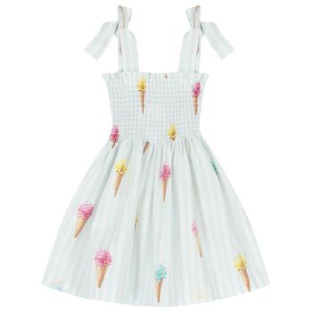 Girls Green Ice Cream Beach Dress
