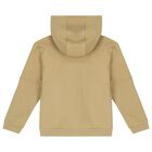 Boys Beige Hooded Top, 1, hi-res