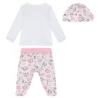 Baby Girls White & Pink Babygrow Gift Set, 1, hi-res