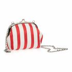 Girls White & Red Striped Handbag, 1, hi-res