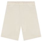 Boys Beige Logo Shorts, 2, hi-res
