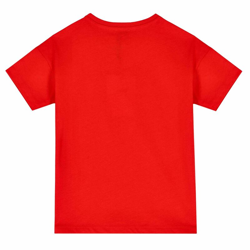 Girls Red Tiger Logo T-Shirt, 1, hi-res image number null