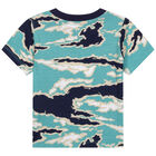 Boys Blue & Navy Logo T-shirt, 1, hi-res