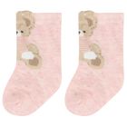 Baby Girls Ivory & Pink Socks ( 4 Pack ) , 1, hi-res