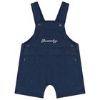 Baby Boys White & Navy Blue Dungaree Set, 1, hi-res