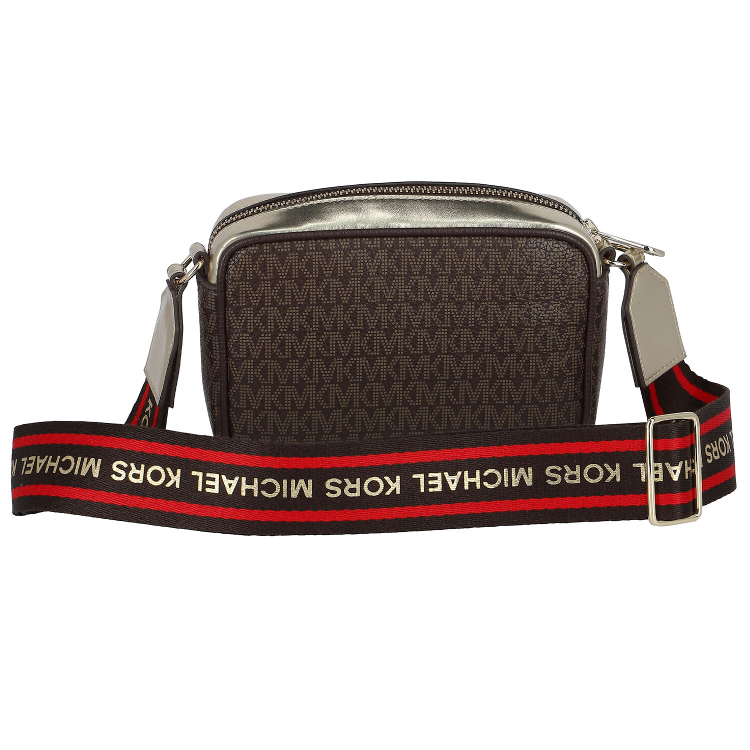 Girls Brown & Gold Logo Shoulder Bag, 1, hi-res