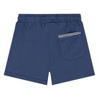 Younger Boys Navy Blue Hippo Shorts, 2, hi-res