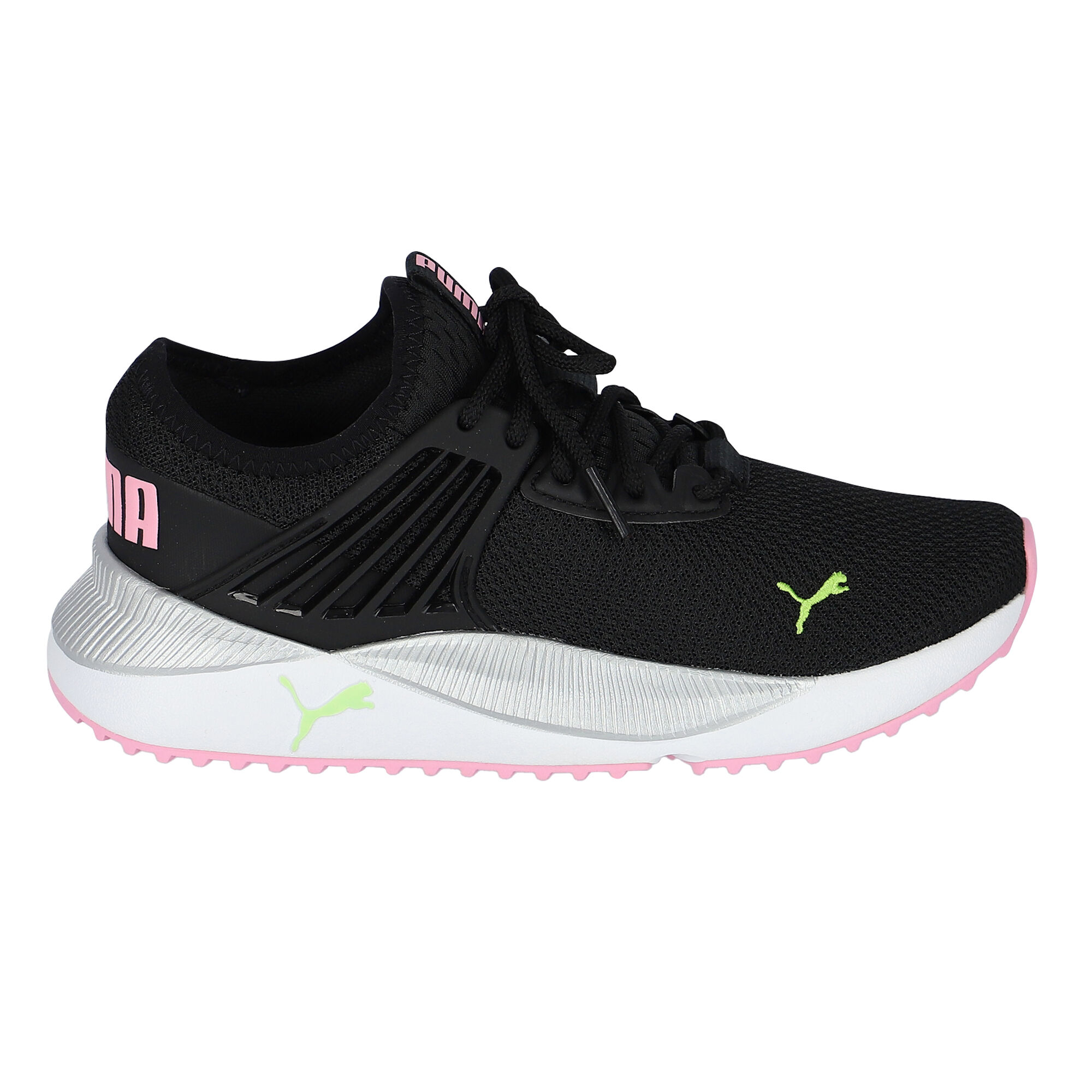 Puma Girls Black Pink Pacer Future Trainers Junior Couture UK