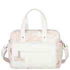 Baby Girls White & Pink Geo Map Changing Bag, 1, hi-res