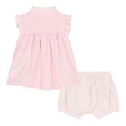 Baby Girls Pink Striped Logo Shorts Set , 1, hi-res