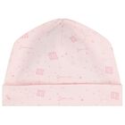 Baby Girls Pink Logo Blanket & Hat Set, 1, hi-res