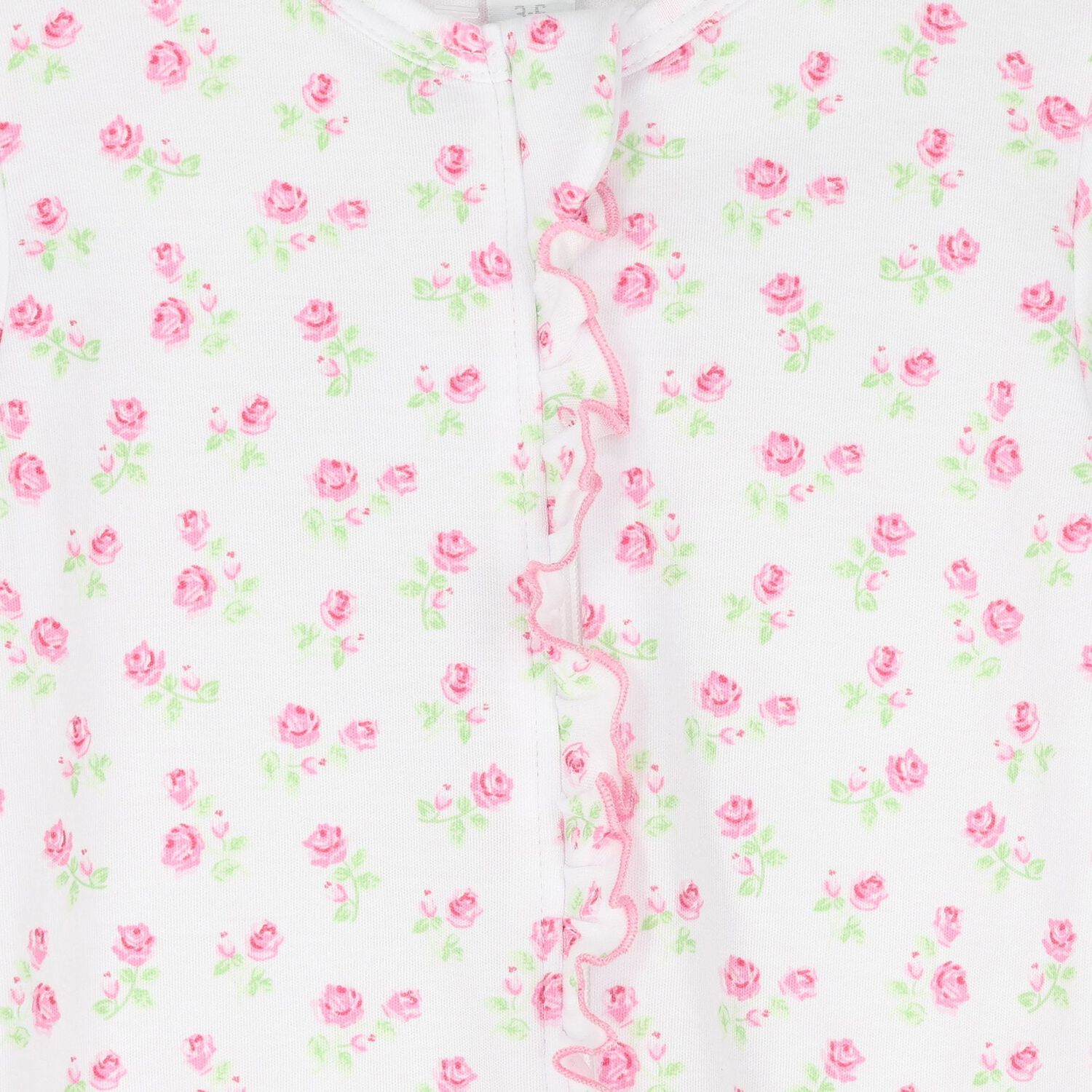 Baby Girls Pink Rosy Roses Babygrow, 1, hi-res