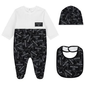 Black & White Logo Babygrow Gift Set